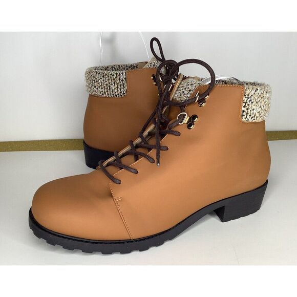 Trotters Becky 2.0 Women's 11WW Brown Vegan Leather boots - New - Picture 3 of 8